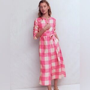 NEW in package Boden Mollie Linen Shirt Dress 8 Regular
Pink Punch Gingham